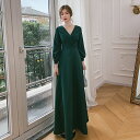 パーティードレス 袖あり ロングドレス 演奏会 イブニングドレス カラードレス 花嫁 カクテルドレス 演奏会用ドレス フォーマルドレス 二次会 Aラインドレス 結婚式 大きいサイズ ワンピース お呼ばれ エンパイア 発表会 披露宴 コンサート XXS XS S M L XL XXL XXXL(4)
