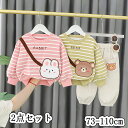 2点セット 上下セット 女の子 ベビーTシャツ ベビー服 子供服 ベビーセットアップ 子供Tシャツ 子供ズボン ベビーパンツ キッズ服 ベビーズボン 長袖 アウター グリーン イエロー ピンク 出産祝い 通気性 可愛い 柔らかい おしゃれ 春秋 1歳2歳3歳 73 80 90 100 110