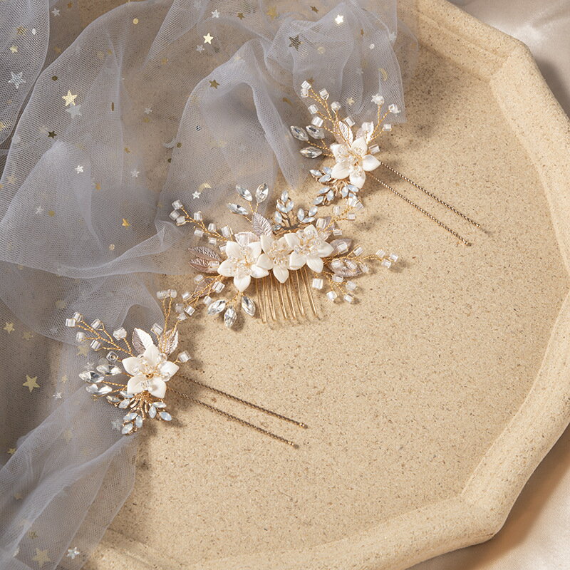 ウェディングティアラ ヘッドドレス 小枝 ヘッドドレス 小物 髪飾り ブライダル 花嫁 ヘアアクセサリー 髪飾り 小枝アクセサリー パーティー アクセサリー ヘ...