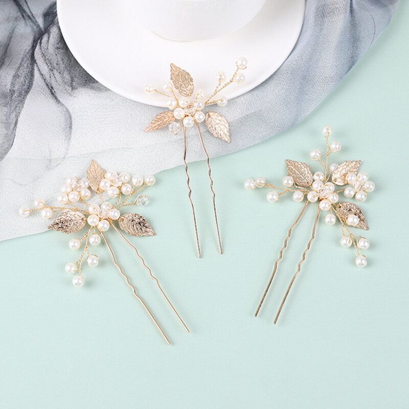 ウェディング ヘッドドレス 小枝 パール 葉 小物 髪飾り ブライダル 花嫁 ヘアアクセサリー 髪飾り 小枝アクセサリー パーティー アクセサリー ヘッドアクセ...