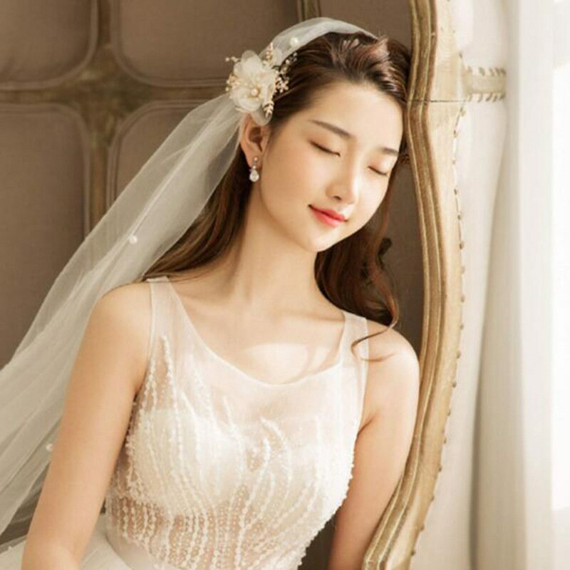 ヘッドドレス 着物 髪飾り パール 花 ブライダル クール ウェディング 小物 銀 シルバー リーフ ティアラ カチューシャ ヘッドチェーン ビジュー 花嫁 お...