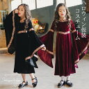 ハロウィーン仮装 ベルベット ブラック ワインレッド 悪魔 コスプレ ワンピース ハロウィン衣装 魔女 万聖節 HALLOWEEN 仮装 帽子付き 子供用 キッ...