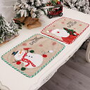 クリスマスオーナメント ダイニングマット テーブルマット 耐熱マット 雪だるま サンタ クリスマス雑貨 飾り レストラン ホテル イベント マット クリスマス飾り 汚れ防止 ギフト パーティー 傷防止 Christmas 北欧 クリスマス置物 キャラクター X'mas プレゼント 可愛い