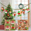 クリスマス置物 木製工芸品 Christmas クリスマスオーナメント木製 クリスマスツリー キャラクター 顔なし人形 オーナメント つり上げ クリスマス雑貨 クリスマスオーナメント サンタクロース サンタ キッズ 12pcs/セット X'mas イベント こども 子供用 幼稚園 冬 プレゼント