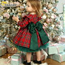 クリスマス衣装 ベビー服 ワンピース ベビー服 レッド チュール チェック柄 長袖 大きいリボン キッズ 子供ロンパース 女の子 子供服 サンタ衣装 サンタ服 ...