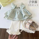 子供服 キッズ服 女の子 ベビー服 2点セット セットアップ 春夏 ベビーパンツ ガールズ ベビーTシャツ 子供用 ベビー用 出産祝い 誕生日プレゼント 通気性 肌触り 柔らかい 安心素材 猛暑対策 涼しい お姫様 記念写真 通園 可愛い 1歳2歳 73cm 80cm 90cm 100cm 110cm 120cm