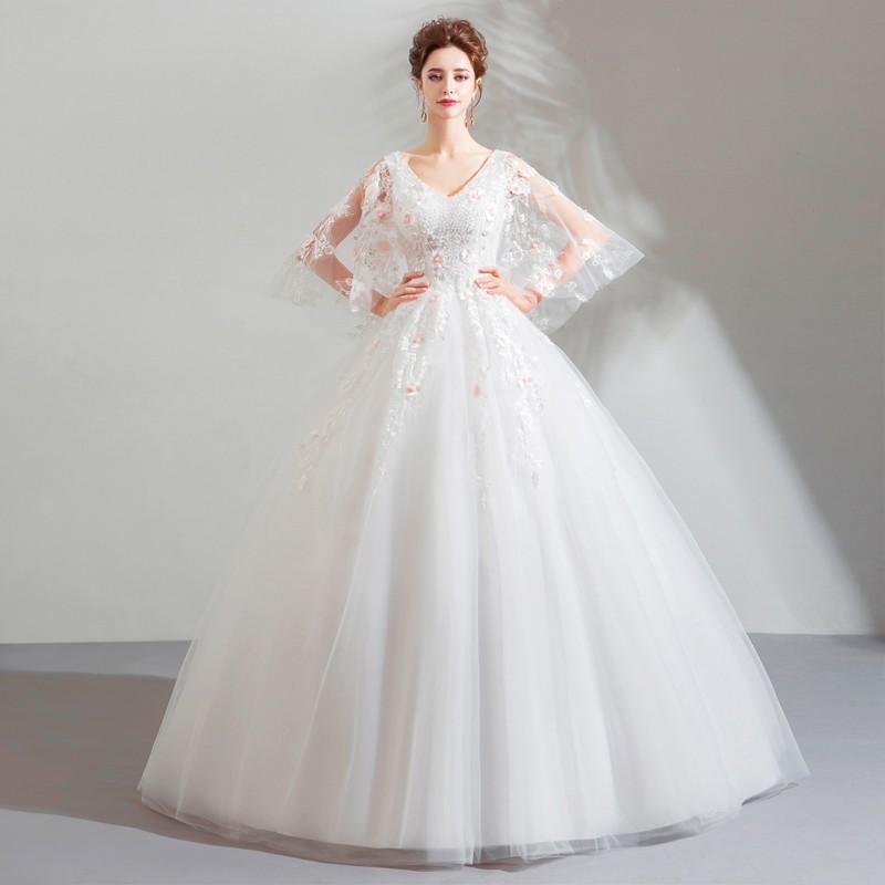 ウェディングドレス 白 オフホワイト 格安 レース ロングドレス ブライダル 二次会 結婚式 花嫁 シンプル パーティードレス 披露宴 プリンセスドレス 大きいサイズ ウエディングドレス 前撮り 後撮り ウェディングフォト 小さいサイズ 海外挙式 セミオーダー