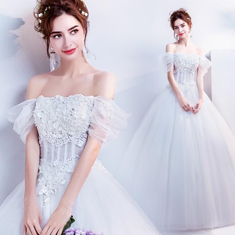 ウェディングドレス 安い 結婚式 花嫁 ウエディングドレス プリンセス ロングドレス 白 オフホワイト ブライダル 二次会 パーティードレス 披露宴 wedding dress 前撮り 後撮り ウェディングフォト 大きいサイズ 小さいサイズ 海外挙式 セミオーダー
