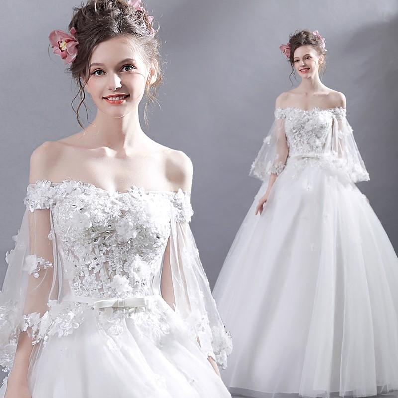 ウェディングドレス 二次会 ボレロ 安い 花嫁 ウエディングドレス 結婚式 ロングドレス サッシュベルト 二次会 披露宴 演奏会 発表会 大きいサイズ 挙式 前撮り 後撮り ウェディングフォト 小さいサイズ 海外挙式 セミオーダー