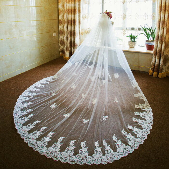 ウェディング ベール ロング ウェディングベール ロング ベールロング 結婚式 挙式 二次会 パーティー ウェディングドレス ヴェール ウェディング小物 チュー...