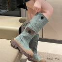 エンジニアブーツ ブーツ ロングブーツ レディース デニム 靴 女性 美脚 痛くない 大きいサイズ 小さいサイズ カジュアル ストリート きれいめ シンプル お...