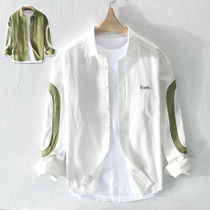 2色【M/L/XL/XXL/XXXL】 シャツ メンズ 長袖 カジュアルシャツ ワイシャツ 開襟シャツ ボタン 大きいサ..