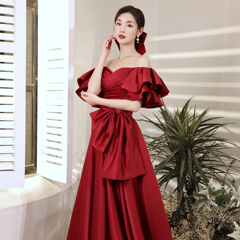 ウエディングドレス　カラードレス パーティードレス　カラードレス　前撮りドレス ウェディングドレス ピアノ 発表会 パーティードレス ロング 演奏会 結婚式 二次会 前撮り結婚式 ブライダル　披露宴　演奏会　発表会Aライン 編み上げ