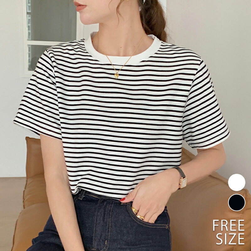 Tシャツレディース丸首半袖カットソ...