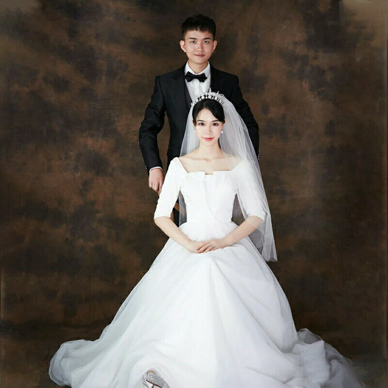 ウエディングドレス 二次会 花嫁 ウェディングドレス 結婚式 ブライダル ロングドレス 披露宴 パーティードレス 手作り オープンバック フォーマル wedding dress サテンドレス