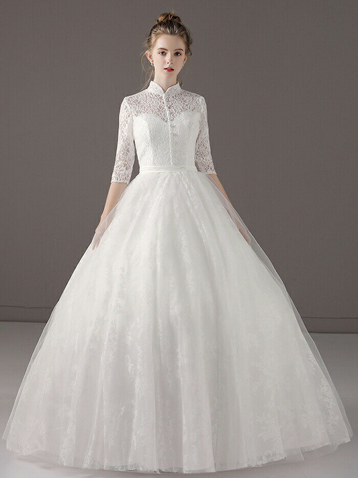 プリンセス フォーマルドレス ウエディングドレス ロングドレス 小きいサイズ wedding dress 花嫁 結婚式 発表会 ウェデイングドレス