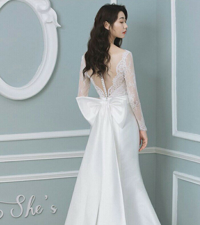 マーメイド ノースリーブ ノースリーブドレス ロングドレス パーティードレス ウエディングドレス 小きいサイズ wedding dress 花嫁 ウェデイングドレス