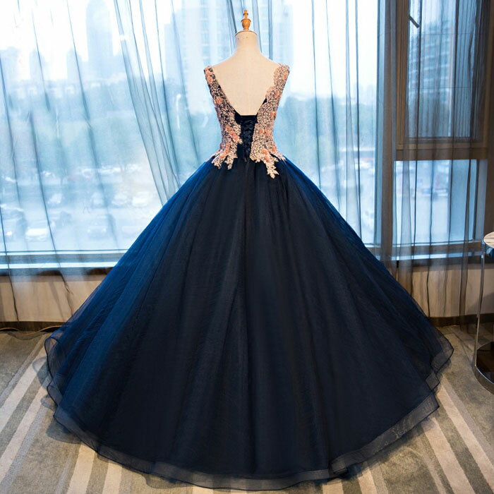 姫風 ウェディングドレス カラードレス 演奏会 ウエディングドレス カラードレス 二次会ドレス パーティードレス ロングドレス 大きいサイズ 結婚式 姫系 ブルー