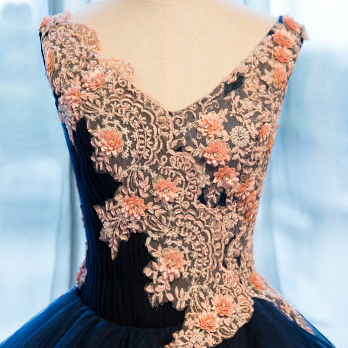 姫風 ウェディングドレス カラードレス 演奏会 ウエディングドレス カラードレス 二次会ドレス パーティードレス ロングドレス 大きいサイズ 結婚式 姫系 ブルー