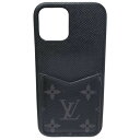 LOUIS VUITTON ルイ ヴィトン モノグラム エクリプス バンパー iPhone 12 12PRO M80330 中古 ケース ブラック I2312R30