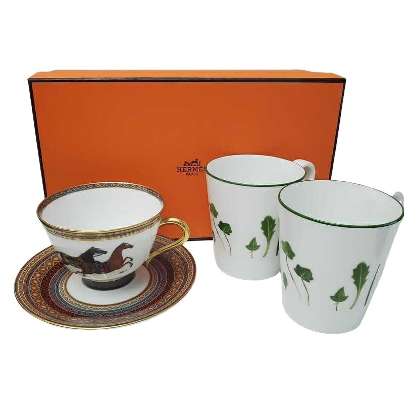 エルメス 食器 HERMES エルメス 食器セット CHEVAL DORIENT カップ ＆ ソーサー Mesclun マグカップ 32402R42/67-1