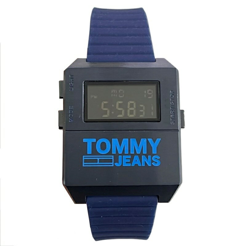 TOMMY HILFIGER デジタル クオーツ 腕時計 1791677 ブルー×ネイビー Tommy Jeans 付属品あり 稼働品 【未使用】 U2311K223