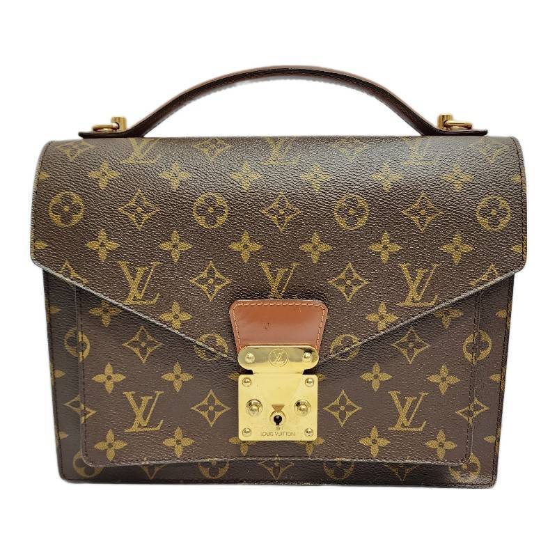 LOUIS VUITTON ルイヴィトン M51185 モノグラム モンソー セカンドバッグ ハンドバッグ ゴールド金具 【中古品】 U2312K11a