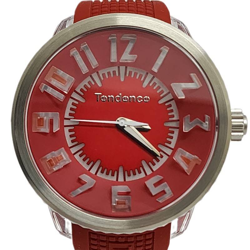Tendence テンデンス TY532005 腕時計 FLASH 7色LED搭載 ユニセックス レッド 箱付き 【美品】 22403K603
