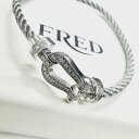 FRED フレッド ブレスレット フォース10 ミニ フルダイヤ 750 WG ホワイトゴールド サイズ14 箱付き 仕上げ済み 【中古】 42403R7