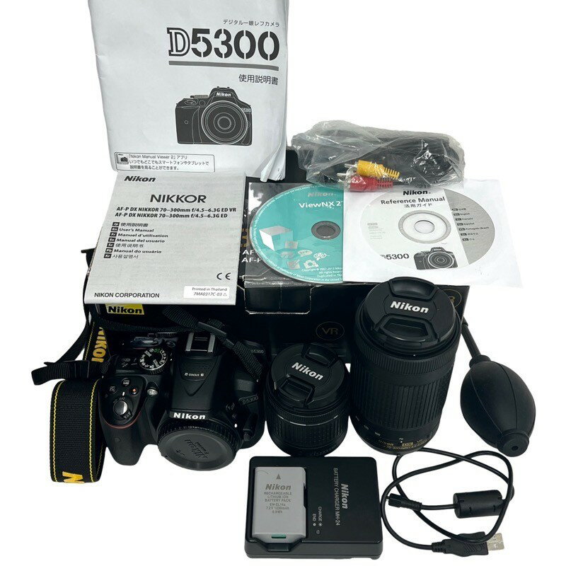 nikon Nikon ニコン デジタル一眼レフカメラ D5300 ダブルズームキット AF-P 18-55mm VR / AF-P 70-300mm VR 【美品】 52405K50