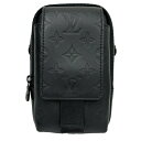 LOUIS VUITTON ルイヴィトン シャドウ ダブル M81323 ブラック モノグラムシャドウ フォンポーチ メンズ 【中古】 52504K24(4)