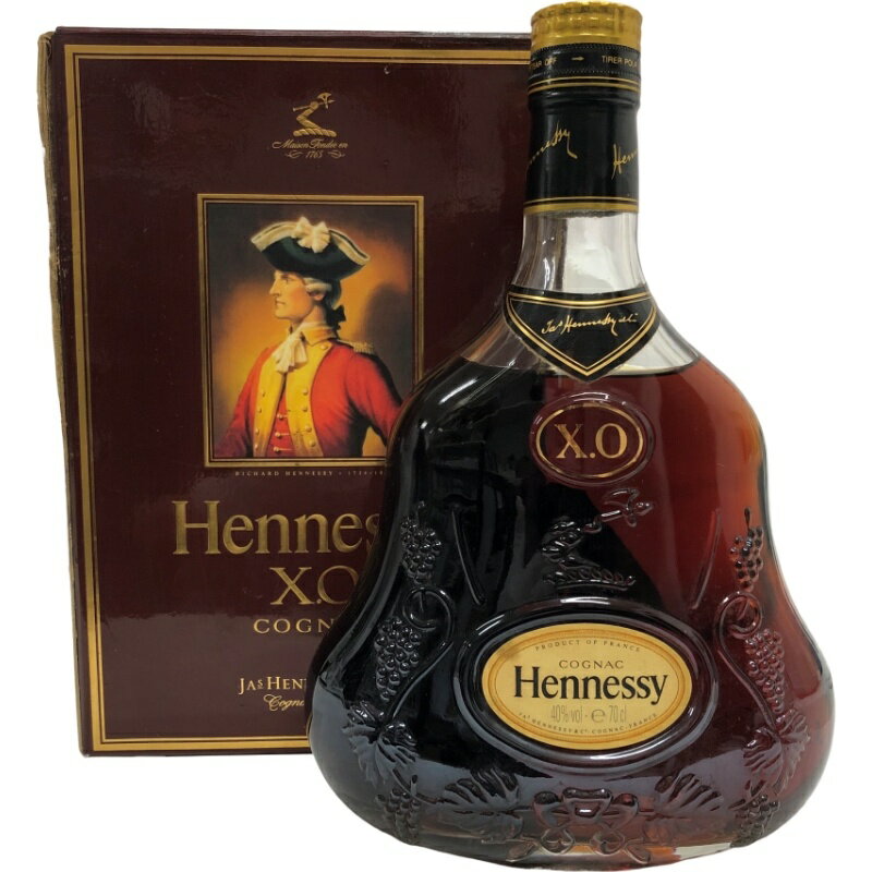 ブランデー Hennessy XO COGNAC 金キャップ クリアボトル 700ml 40度 お箱付属 ヘネシーXO 古酒 【未開栓品】 22505K38