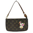 LOUIS VUITTON ルイヴィトン パンダ ポシェット・アクセソワール 村上隆コラボ M51981 ブラウン モノグラム ハンドバッグ レディース 【中古...