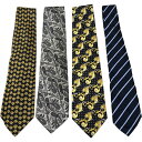 ネクタイ4本セット GIANNI VERSACE ×3本 + ARMANI COLLEZIONI ×1本 全てイタリア製 ヴェルサーチ アルマーニ 【中古】 2...