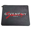 GIVENCHY ジバンシィ ラージジップポーチ BK600JK0VM ブラック PVCコーティングキャンバス クラッチバッグ メンズ 【未使用品】 22506K191
