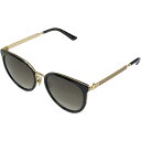 GUCCI グッチ サングラス GG0077SK 001 インターロッキングG ブラック プラスチック+メタル レディース ケース付属 【中古】 22506K261