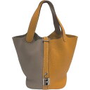 HERMES ハンドバッグ ピコタンロック カザック PM □P刻印(2012年) ムタード×トゥルティエール トリヨンクレマンス レディース 【中古】 225...