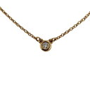 TIFFANY & Co. ティファニー バイザヤード シングル ダイヤモンド ペンダント イエローゴールド 750 ネックレス レディース 【中古】 32508K156