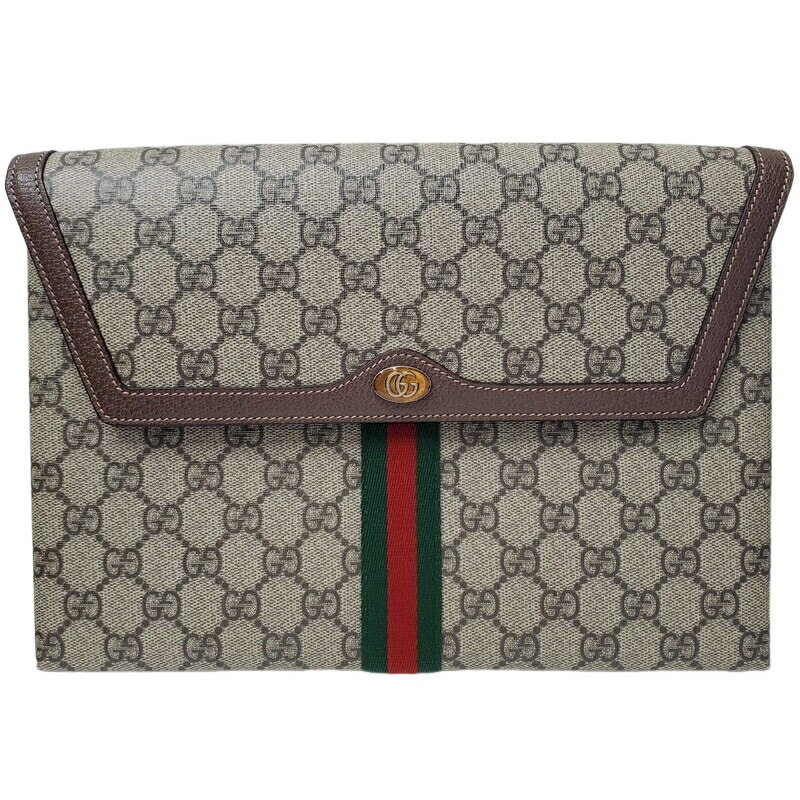 GUCCI グッチ オフィディア クラッチバッグ 625713 ベージュ GGスプリーム PVC レザー クラッチバッグ ユニセックス 【中古】 32508K164
