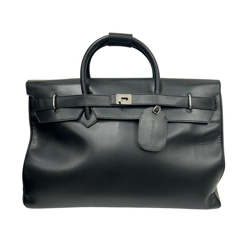 GUCCI グッチ ボストンバッグ ハンドバッグ 012・2122・3312 ブラック カーフレザー メンズ 【中古】 52511K241