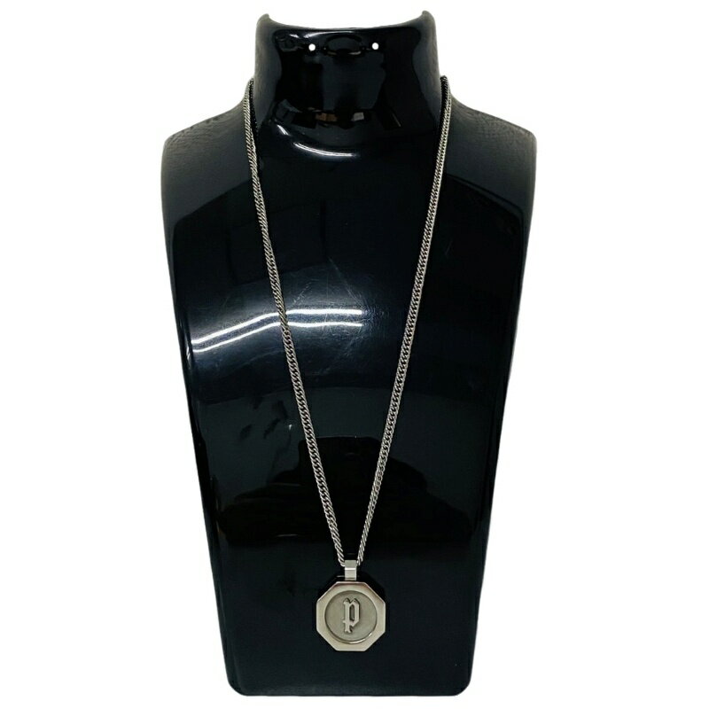 POLICE ポリス TOKEN シルバー ステンレススチール ネックレス アクセサリー 19.4g 箱付き 【中古】 42..