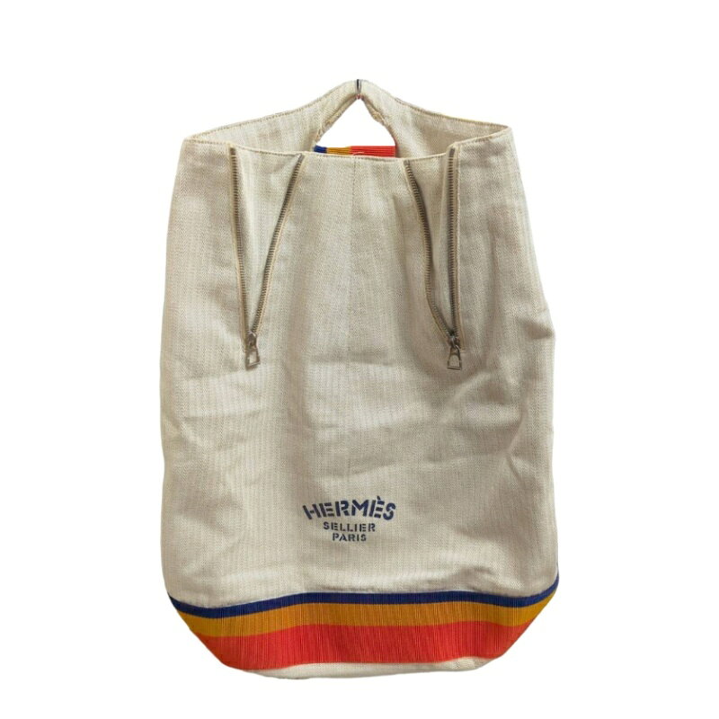 HERMES エルメス キャバリエ アイボリー マルチカラー トワルシェブロン ボディバッグ レディース 【中古】 32511R14