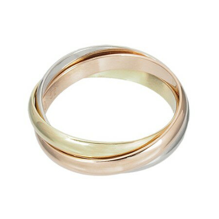 ◆ミウラ◆カルティエ Cartier トリニティ スリーカラー リング #52 K18YG/WG/PG 仕上済【中古】【smtb-TD】【saitama】のサムネイル