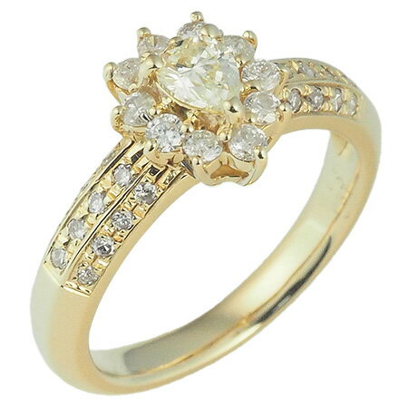 ◆ミウラ◆ダイヤモンド/0.25ct・0.37ct デザイン リング 10号 K18YG 仕上済【中古】【smtb-TD】【saitama】