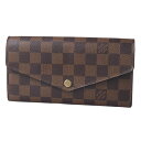 ◆ミウラ◆ルイ・ヴィトン LOUIS VUITTON ダミエ ポルトフォイユ サラ 長財布 N63209【中古】【smtb-TD】【saitama】