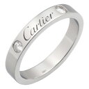 ◆ミウラ◆Cartier Cドゥ カルティエ 2Pダイヤモンド ウェディング リング B4077800 #49 Pt950 仕上済【中古】【smtb-TD】【saitama】