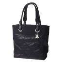 ◆ミウラ◆シャネル CHANEL パリビアリッツ PM トートバッグ A34208 ブラック シルバー金具【中古】【smtb-TD】【saitama】