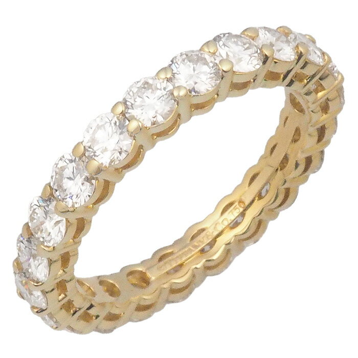 ◆ミウラ◆ ティファニー TIFFANY＆Co. エンブレイス フルエタニティ ダイヤモンド リング 9.5号 K18YG【中古】【smtb-TD】【saitama】のサムネイル