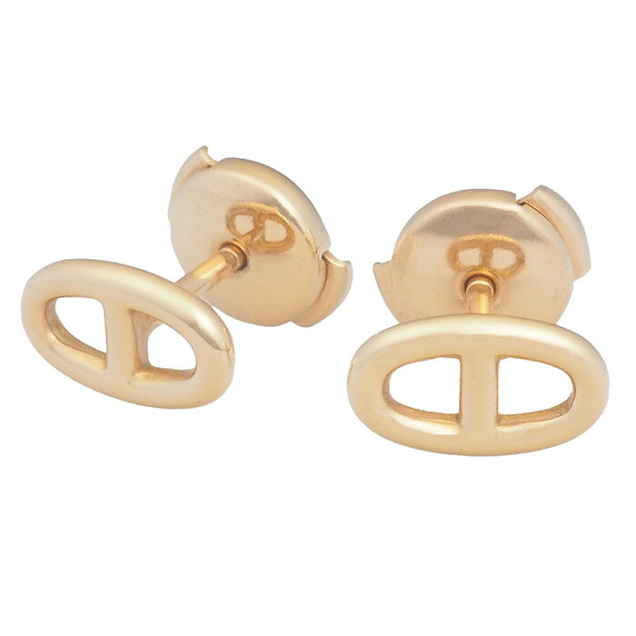 ◆ミウラ◆ 【大幅値下げ！】エルメス HERMES シェーヌダンクル アンシェネ PM ピアス K18PG【中古】【smtb-TD】【saitama】のサムネイル