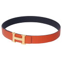 ◆ミウラ◆ エルメス HERMES コンスタンス Hバックル リバーシブル ベルト □R刻印 ノワール フー エプソン スイフト【中古】【smtb-TD】【sa...